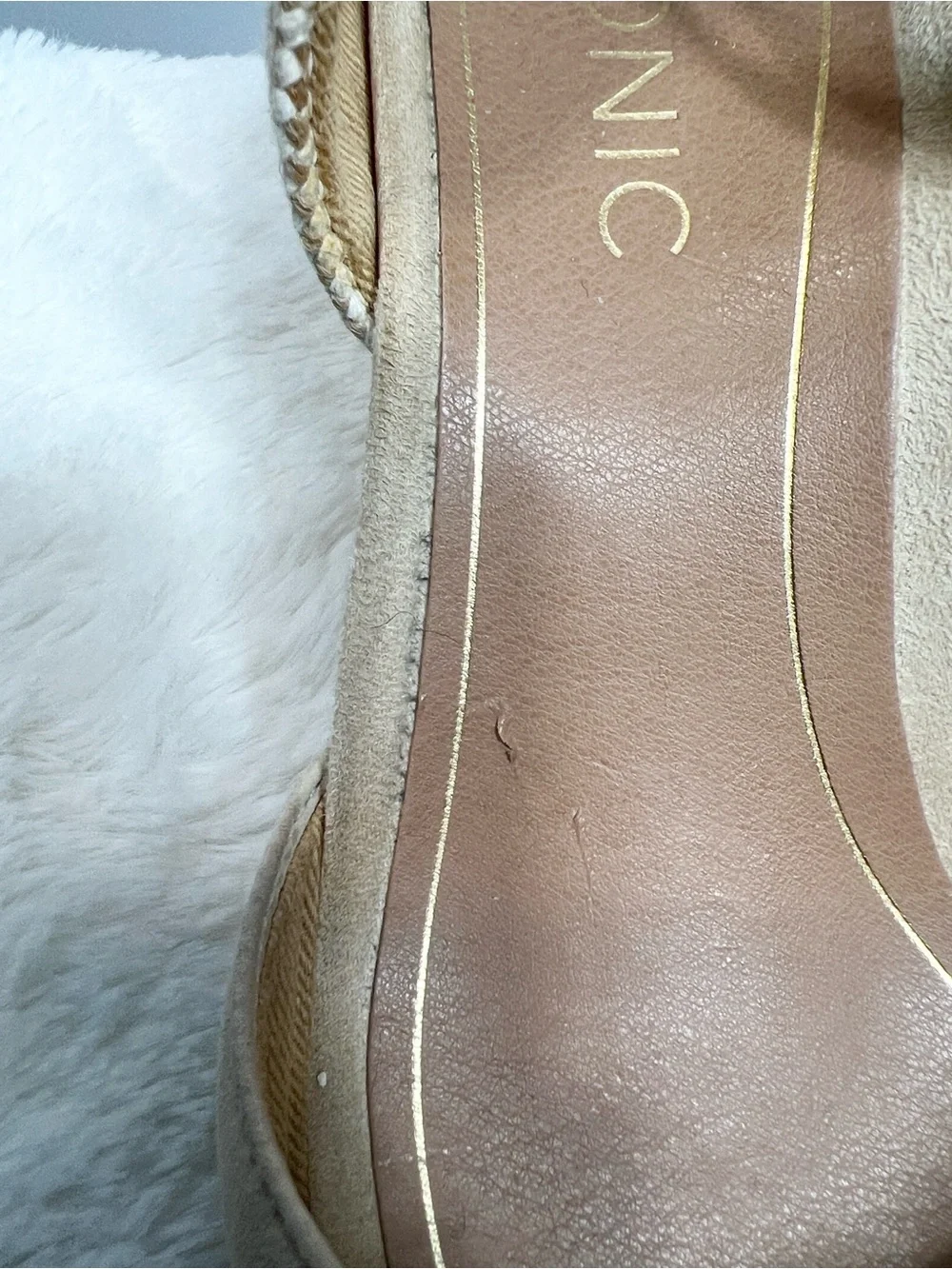 Vionic Aruba Maris Lace-Up Cream Espadrille Wedge Sandals with Ankle Tie sz 7